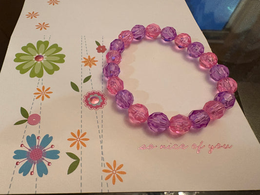 Pink and purple bracelet